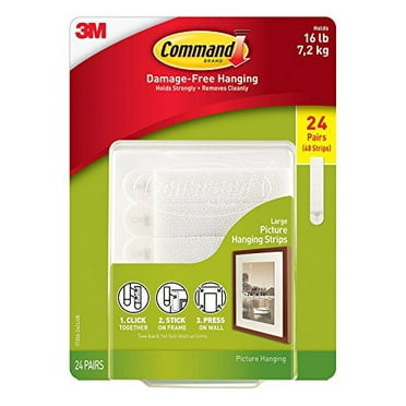 36 Pairs of Command 3M Damage Free Large Picture Hanging Strips 16 LB Level 